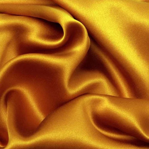 Golden 100 Meter 44 Inches 60 Gram Per Cubic Meter Pure Plain Silk Fabric