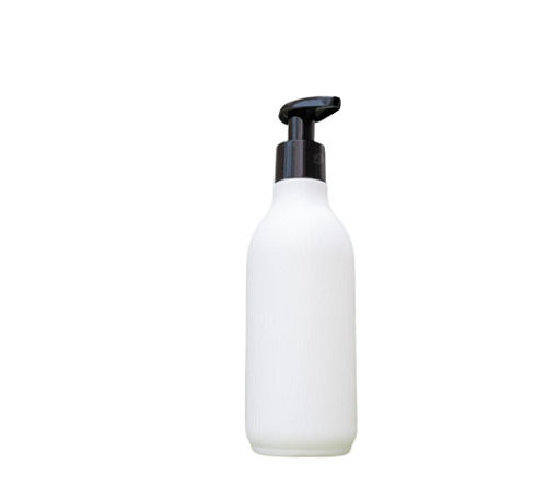 White 200 Ml Round Hdpe Plastic Pump Dispensers For Shampoo And Conditioner