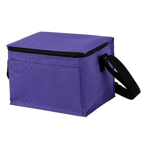 Blue Plain Polyester Single String Food Delivery Bag