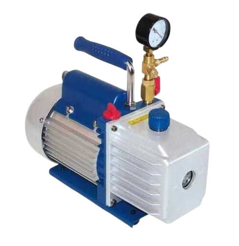 Single Stage Direct Drive High Vacuum Pump - Color: Silver And Blue