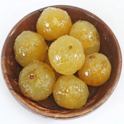 Less Additives Sour Sweet Round Organic Vegetarian Amla Murabba For Home Shelf Life: 12 Months