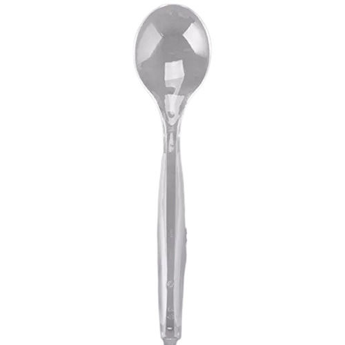 6 Inches Plastic Transparent Disposable Spoon For Parties And Events Size: 6Inch