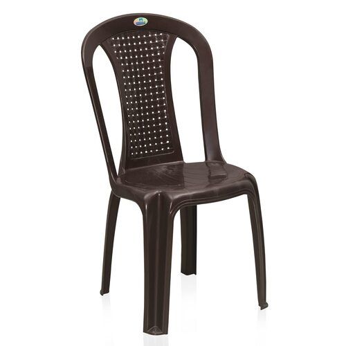 Contemporary Style Armrest Solid Back Plastic Chair