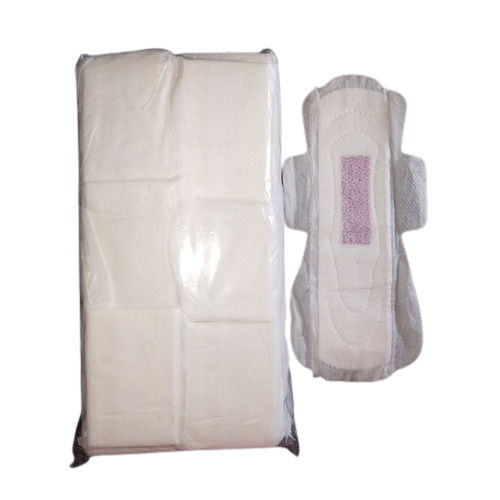 White Folded And Winged Disposable Ultra Thin Sanitary Napkin Pad