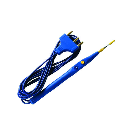 Blue Lightweight Plastic Hand Control Electrosurgical Pencil For Hospital Use