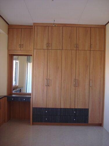 Modular Wooden Bedroom Wardrobe With Mirror For Home And Hotel