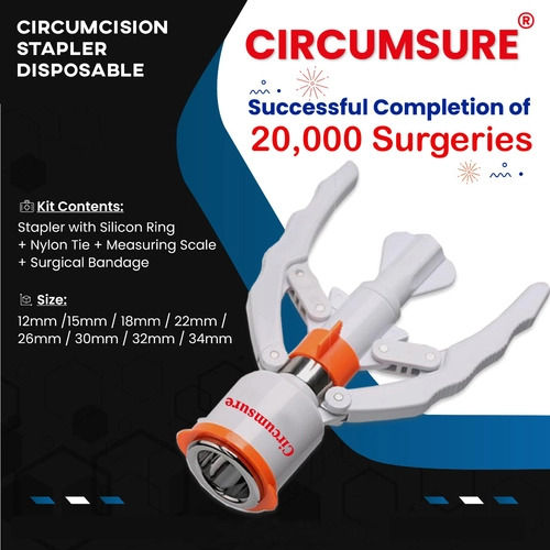 Disposable Circumcision Stapler Kit Color Code: White