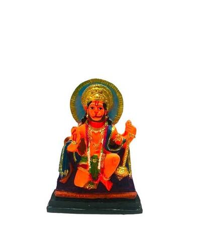 Portable Marble Dust Hanuman Ji Statue For Car Desk Height: 6 Inch (In)