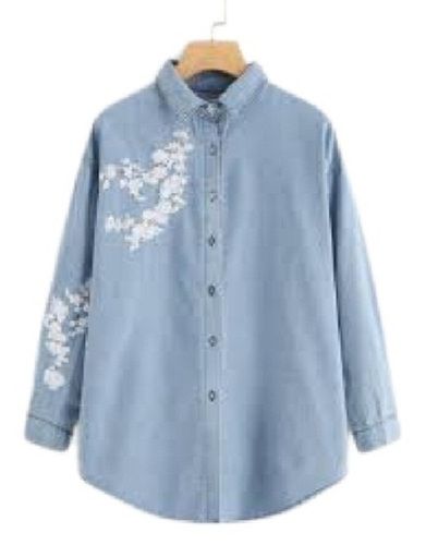 Women Buttons Flower Embroidered Shirts at Rs 299 | Surat| ID: 25967401262
