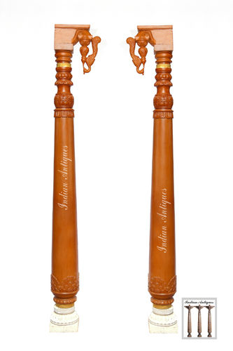 Wood Designer Antique Wooden Pillars