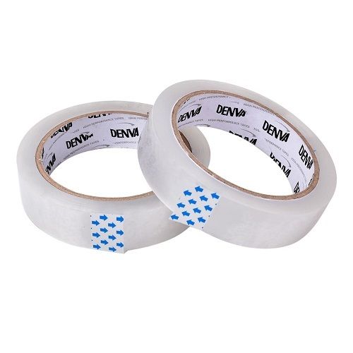 White 65 Meter Length Bopp Material Cello Tape For Carton Sealing Use