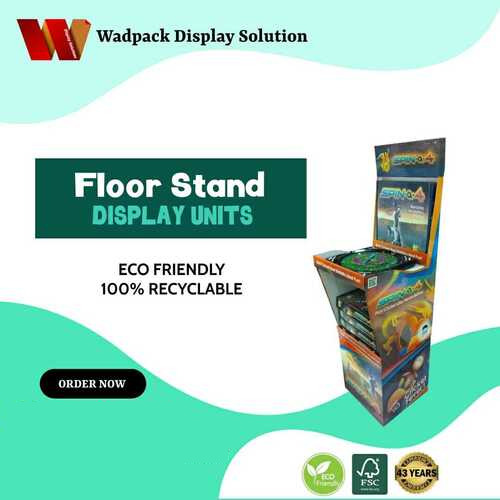 100% Eco-Friendly Recyclable Cardboard Floor Standing Display Unit By Wadpack Pvt. Ltd.