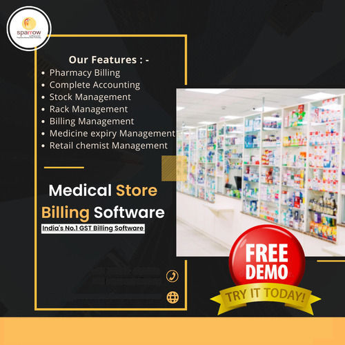 Custom Medical Stores And Pharmacy GST Billing Software