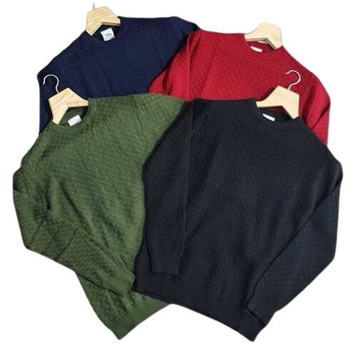 Mens Full Sleeves Round Neck Cotton Knitted T Shirts