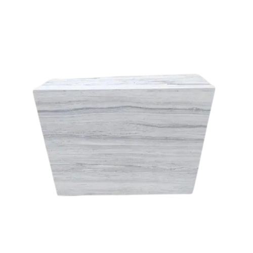 Makrana Marble Slab - 18mm Thick, Polished White Finish | Rectangular Shape, Slip Resistant, Easy To Clean, Stringently Examined