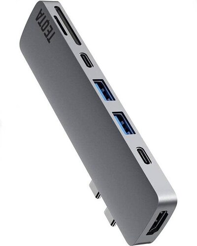 Teqta In Usb C Thunderbolt Hub For 13 15 And 16 Macbook