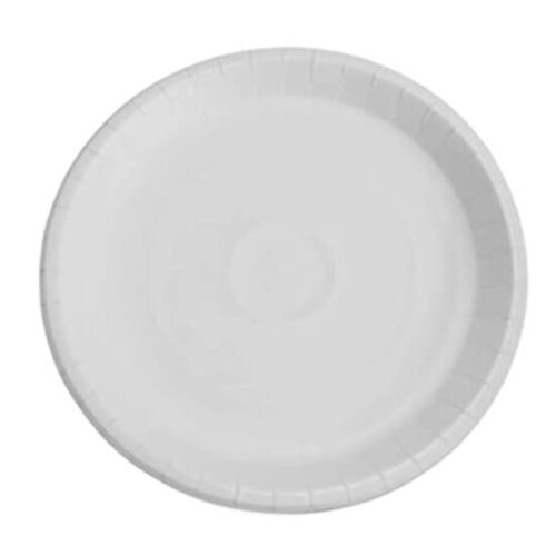 White Eco Friendly Round Plain Disposable Paper Plate For Event And Parties Use