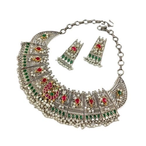 Party Wear Trendy Pachi Kundan Necklace Set