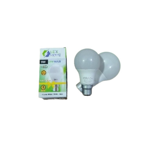 9W LED Bulb - Aluminum, Round Shape, Cool Daylight, 10W Power | 1 Year Warranty, Ideal for Indoor Lighting