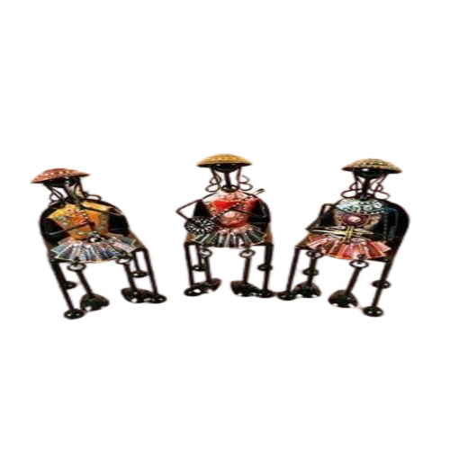 Metal Painted 3 Musician Home Decor