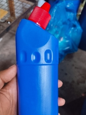 Leak Proof Empty HDPE Plastic Bottles - Plastic, Oval Shape, Blue Color | Industrial Use for Chemical Liquid Storage