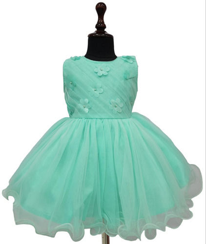 Sleeveless Knee Length Designer Baby Frock Age Group: 1-4