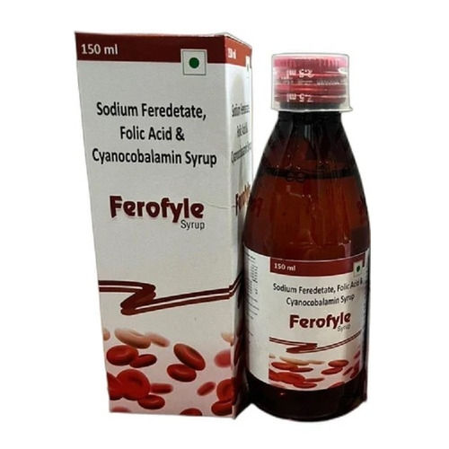 Ferofyle Iron Syrup Sodium Feredetate Folic Acid And Cyanocobalamin Syrup 150 Ml