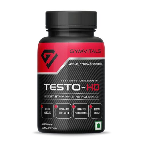 Gymvitals Energy-Boosting Supplement - Pack of 60 Tablets | Enhances Athletic Performance, Improves Muscle Mass & Strength, Promotes Endurance & Vitality