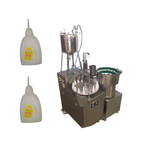 Highly Efficient 502 Semi Automatic Liquid Glue Filling And Capping Machine