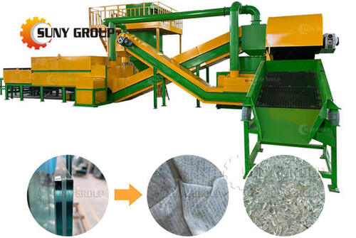 Heavy Duty Windshield Glass Recycling Machine