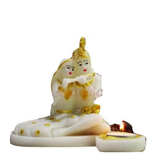 Easy To Clean Radha Krishna With T-Light Idol