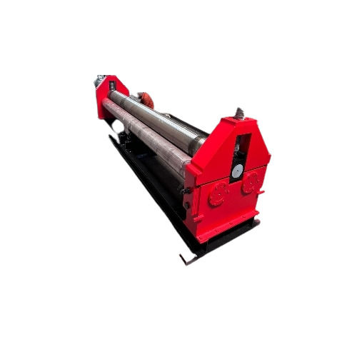 Red Industrial Semi Automatic Plate Rolling Machine