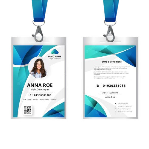 Lightweight Rectangular Waterproof Solid Plastic Office Id Card Size: Standard