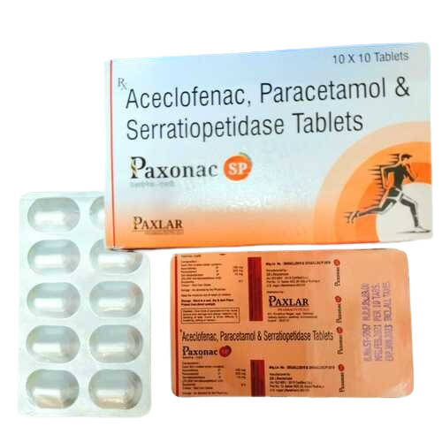 Aceclofenac Paracetamol Serratiopeptidase Tablet - Ingredients: Chemicals