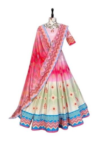 Comes In Various Color Silk Printed Designer Lehenga Choli