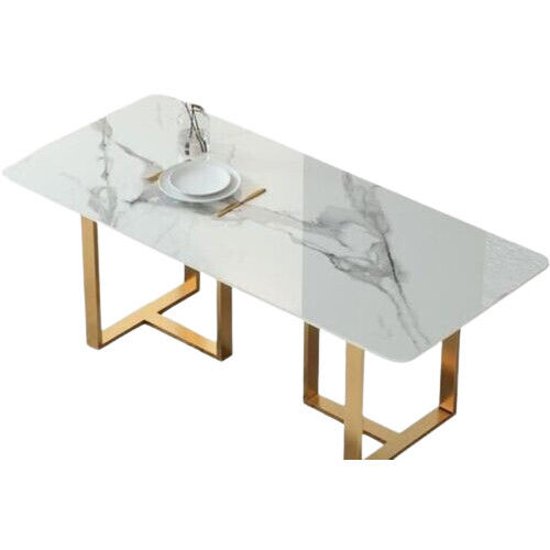 Silver Restaurant Ss Marble Top Dining Table