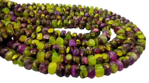 8MM Natural Green Purple Opal Copper Turquoise Beads