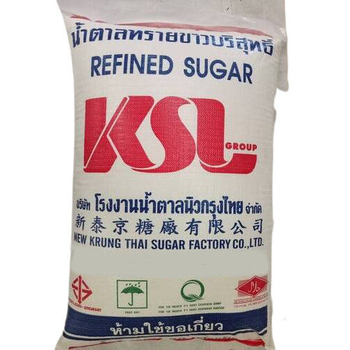 100% Pure Thai Refined White Sugar Weight: 50  Kilograms (Kg)