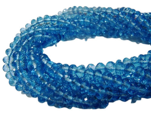 8mm Natural Topaz Rondelle Faceted Beads