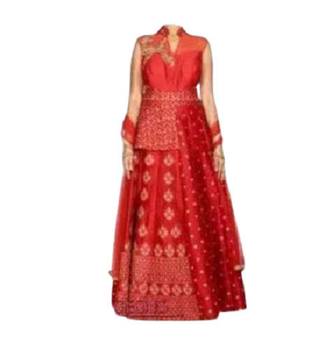 Multi-color Designer Fancy Lehenga With Embroidered Pattern