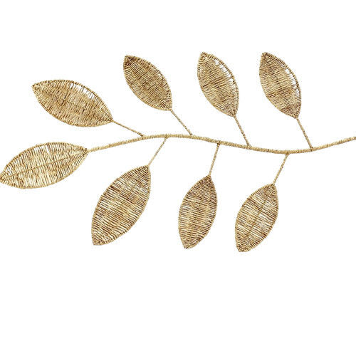 Leaf Shaped Jute Plate Wall Decoration Wall Art