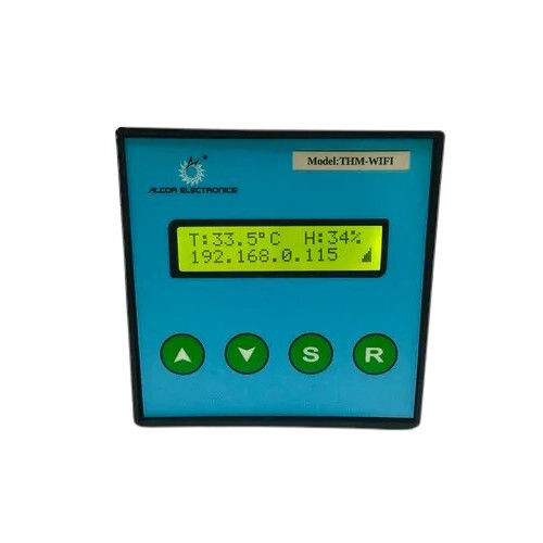 Blue Black Wifi Based Temperature And Humidity Monitoring System