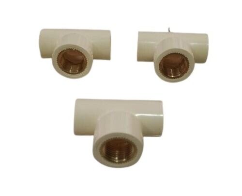 Cream Cpvc Brass Tee For Pipe Fitting