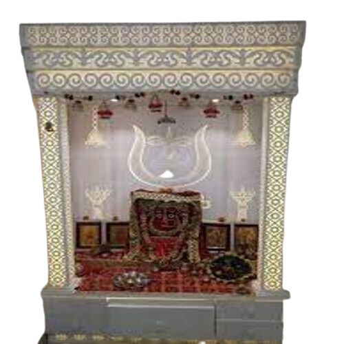 Durable Designer White PVC Corian Mandir