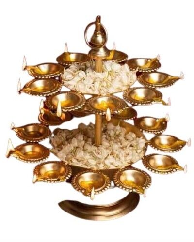 Gold Attractive Design Urli Candle Stand