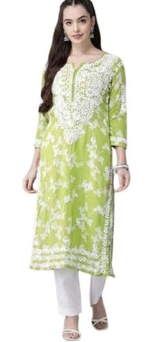 Various Colors Are Available Ladies Chikan Suit