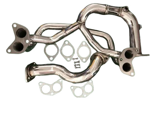 Customized High-Performance Stainless Steel Exhaust Manifold - 48mm Diameter, 1.5mm Thickness, TIG Welded, Mirror Polished Finish, SS304 Flange | 72x72x22 cm, Silver, 1-Year Warranty, Weighs 5 kg
