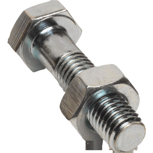 Silver Fully Threaded Metal Nut And Bolt