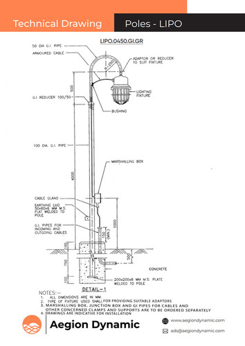 Gi Light Pole, For Lighting