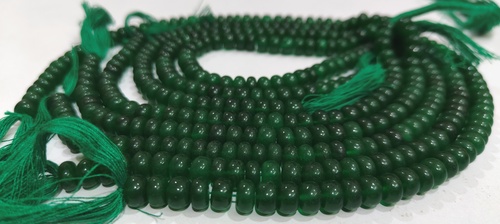 5x8mm Faceted Dark Green Jade Rondelle Abacus Beads - 15 Inch Strand For Jewelry Making